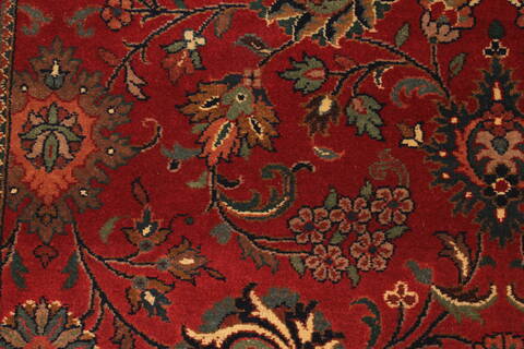 Kashmar Red Runner Hand Knotted 26 X 200  Area Rug 250-29656 Image 6