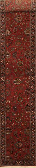 Kashmar Red Runner Hand Knotted 26 X 200  Area Rug 250-29656 Image 0