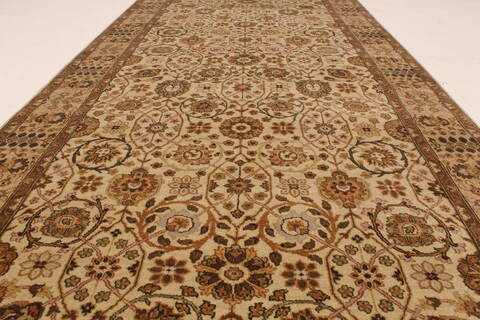 Oushak Beige Runner Hand Knotted 41 X 123  Area Rug 250-29657 Image 1