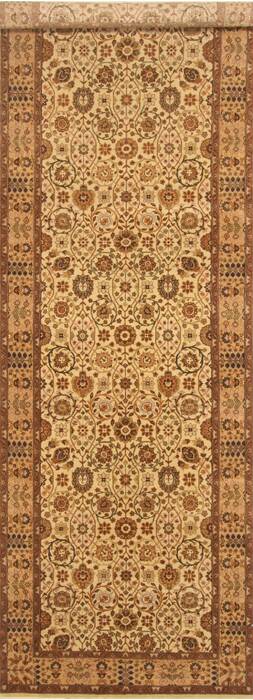 Oushak Beige Runner Hand Knotted 41 X 123  Area Rug 250-29657 Image 0
