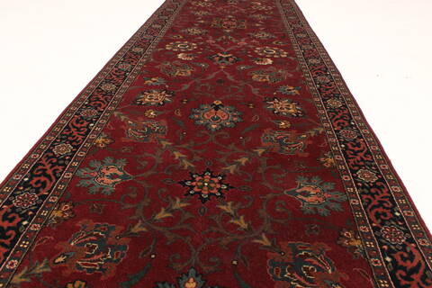 Kashmar Beige Runner Hand Knotted 25 X 179  Area Rug 250-29658 Image 2