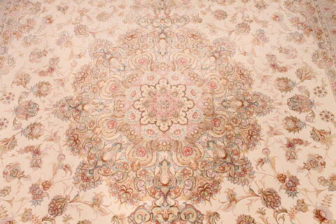 Tabriz Beige Hand Knotted 82 X 1110  Area Rug 254-29665 Image 3