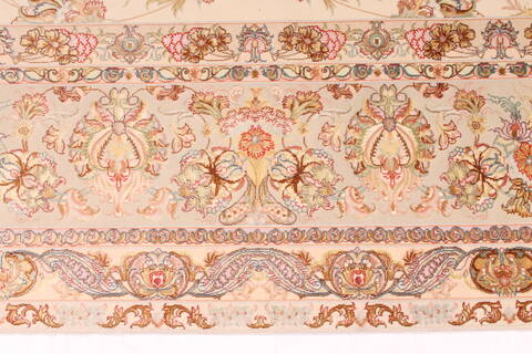 Tabriz Beige Hand Knotted 82 X 1110  Area Rug 254-29665 Image 4