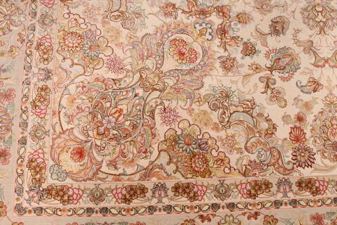 Tabriz Beige Hand Knotted 82 X 1110  Area Rug 254-29665 Image 5
