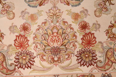 Tabriz Beige Hand Knotted 82 X 1110  Area Rug 254-29665 Image 6