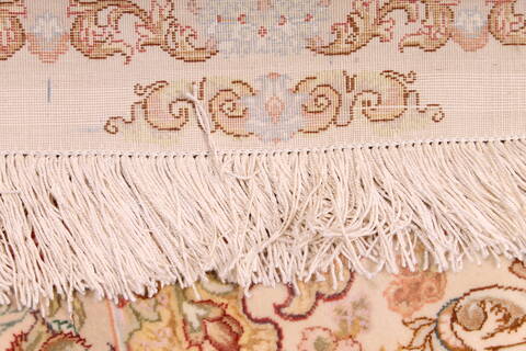 Tabriz Beige Hand Knotted 82 X 1110  Area Rug 254-29665 Image 8