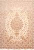 Tabriz Beige Hand Knotted 82 X 1110  Area Rug 254-29665 Thumb 0