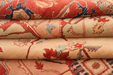 Heriz Beige Hand Knotted 89 X 129  Area Rug 100-29695 Image 5