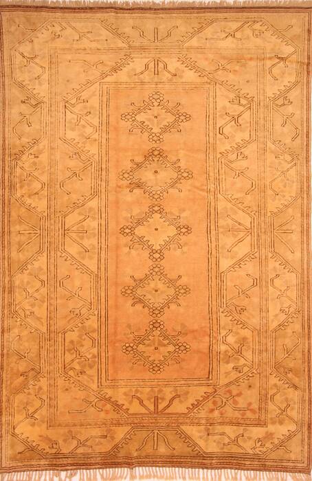 Oushak Brown Hand Knotted 84 X 123  Area Rug 100-29699 Image 0
