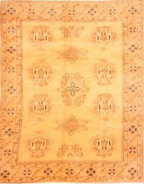 Oushak Brown Hand Knotted 9'2" X 11'10"  Area Rug 100-29709