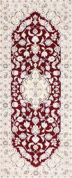 Nain Beige Runner Hand Knotted 2'9" X 6'9"  Area Rug 254-29717