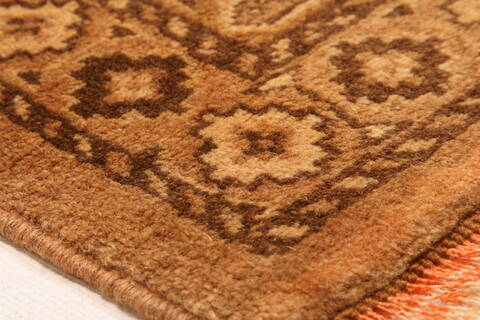 Kurdi Brown Hand Knotted 100 X 133  Area Rug 100-29721 Image 5