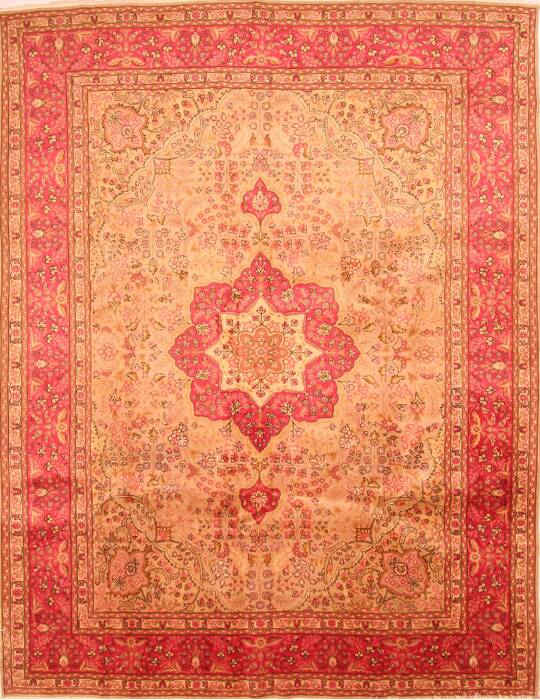 Tabriz Red Hand Knotted 99 X 1210  Area Rug 100-29752 Image 0