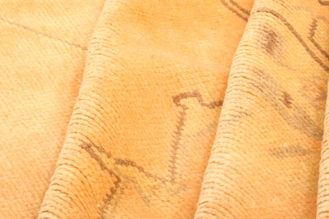 Oushak Yellow Hand Knotted 90 X 123  Area Rug 100-29756 Image 2