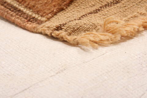 Kurdi Brown Hand Knotted 91 X 115  Area Rug 100-29760 Image 3