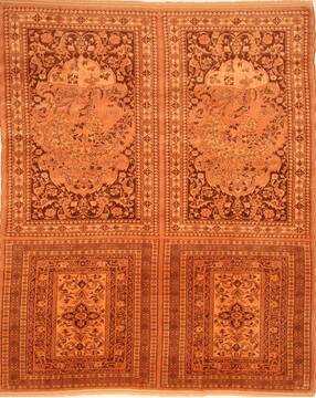 Kurdi Brown Hand Knotted 9'1" X 11'5"  Area Rug 100-29760