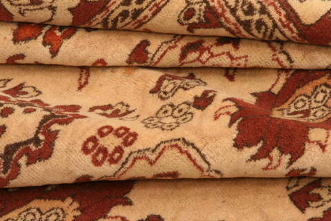 Oushak Beige Hand Knotted 99 X 1210  Area Rug 100-29761 Image 3
