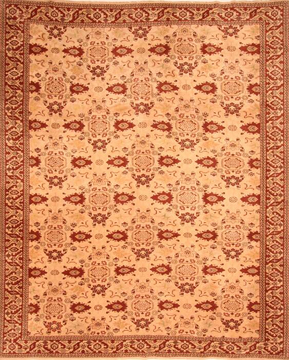 Oushak Beige Hand Knotted 99 X 1210  Area Rug 100-29761 Image 0