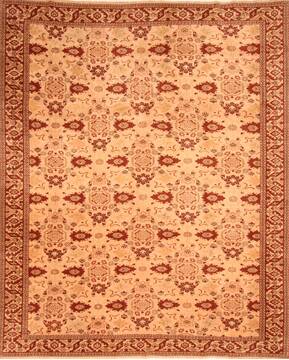 Turkish Oushak Beige Rectangle 10x13 ft Wool Carpet 29761