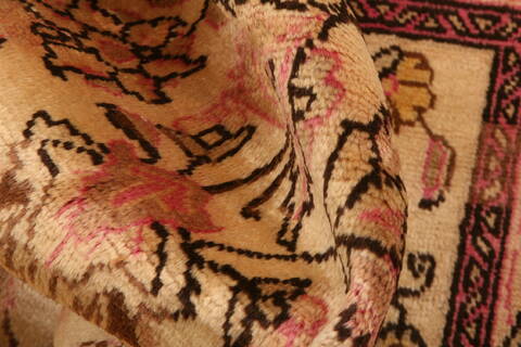 Tabriz Beige Hand Knotted 96 X 128  Area Rug 100-29764 Image 1