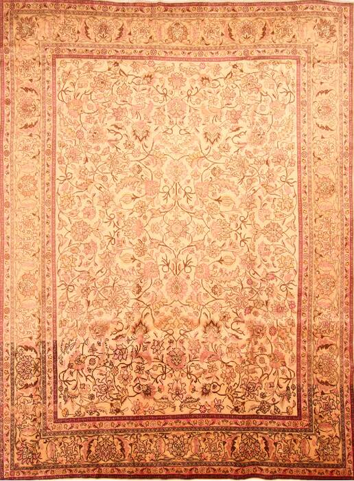 Tabriz Beige Hand Knotted 96 X 128  Area Rug 100-29764 Image 0