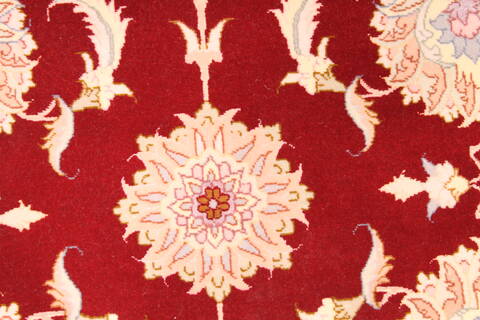 Tabriz Beige Runner Hand Knotted 33 X 85  Area Rug 254-29768 Image 2