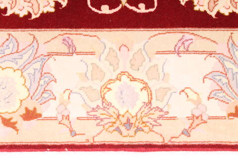 Tabriz Beige Runner Hand Knotted 33 X 85  Area Rug 254-29768 Image 3