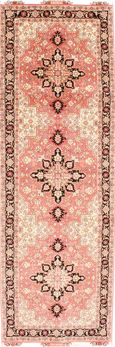 Tabriz Purple Runner Hand Knotted 30 X 96  Area Rug 254-29777 Image 0