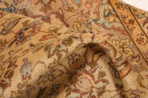 Kashan Brown Hand Knotted 99 X 133  Area Rug 100-29794 Image 1