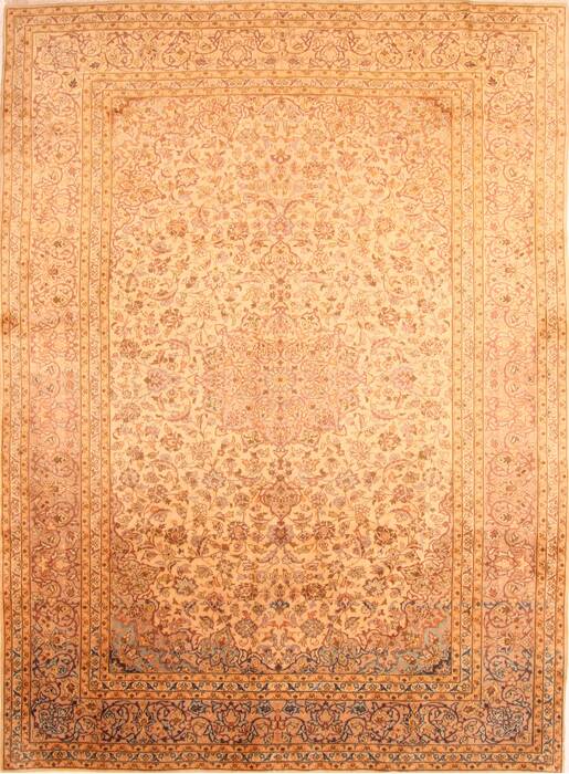 Kashan Brown Hand Knotted 99 X 133  Area Rug 100-29794 Image 0