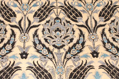Modern Black Hand Knotted 81 X 98  Area Rug 254-29841 Image 2