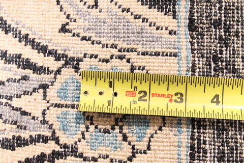 Modern Black Hand Knotted 81 X 98  Area Rug 254-29841 Image 5
