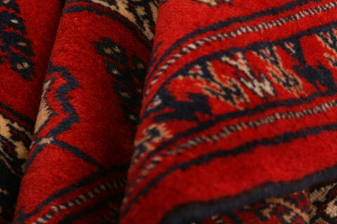 Bokhara Red Hand Knotted 37 X 411  Area Rug 100-29878 Image 2
