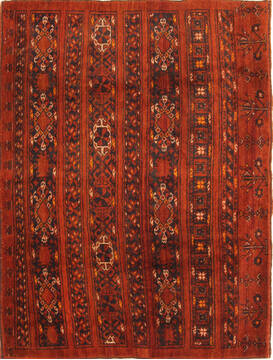 Shahsavan Red Hand Knotted 3'8" X 5'7"  Area Rug 100-29881