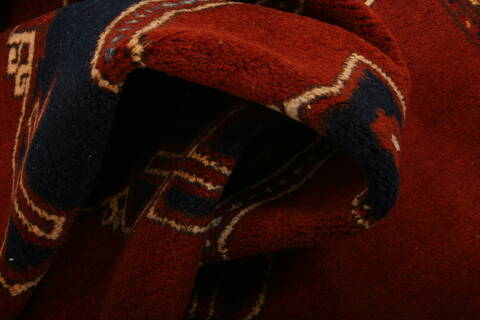 Yamouth Red Square Hand Knotted 56 X 65  Area Rug 100-29889 Image 1