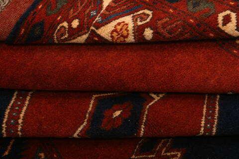 Yamouth Red Square Hand Knotted 56 X 65  Area Rug 100-29889 Image 3
