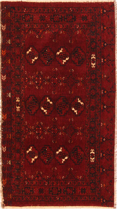 Turkman Red Hand Knotted 30 X 53  Area Rug 100-29896 Image 0