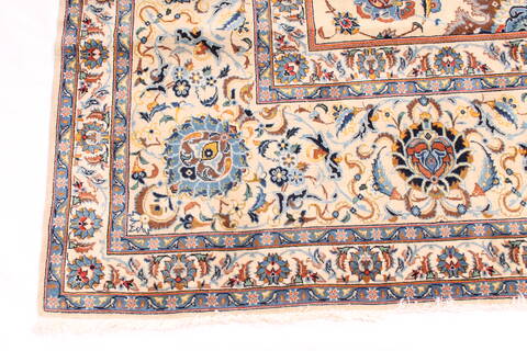 Kashan Blue Hand Knotted 109 X 150  Area Rug 254-29916 Image 1