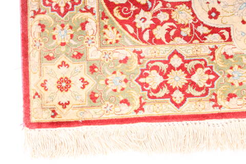 Qum Red Hand Knotted 29 X 40  Area Rug 254-29955 Image 1
