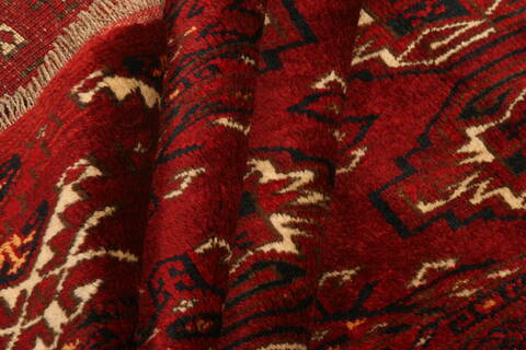 Turkman Red Hand Knotted 26 X 55  Area Rug 100-30014 Image 2