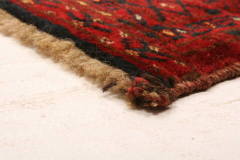 Turkman Red Hand Knotted 26 X 55  Area Rug 100-30014 Image 5