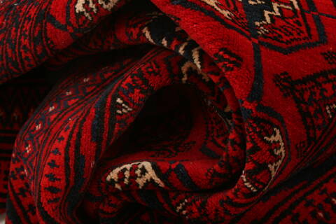 Bokhara Red Hand Knotted 37 X 65  Area Rug 100-30016 Image 1