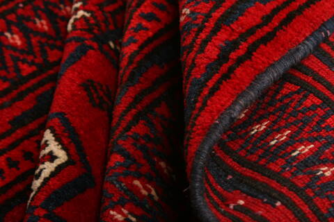 Bokhara Red Hand Knotted 37 X 65  Area Rug 100-30016 Image 2