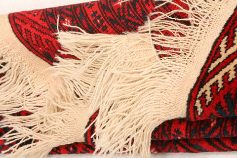 Bokhara Red Hand Knotted 37 X 65  Area Rug 100-30016 Image 3