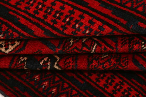 Bokhara Red Hand Knotted 37 X 65  Area Rug 100-30016 Image 4