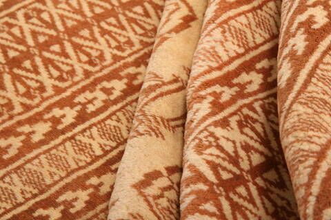 Bhadohi Brown Hand Knotted 42 X 67  Area Rug 100-30030 Image 2