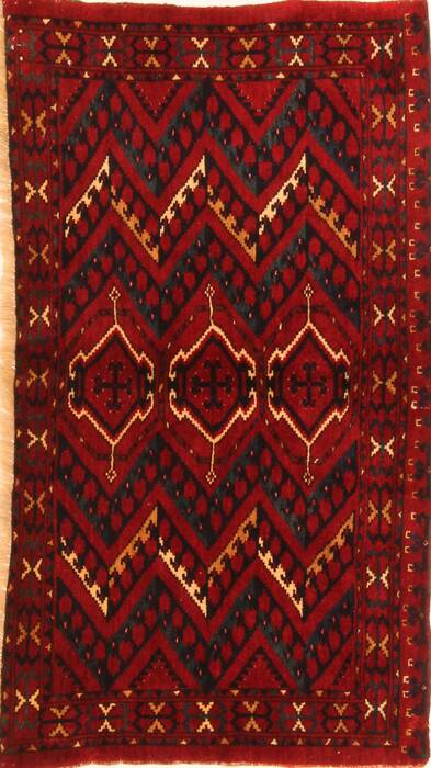 Kunduz Red Hand Knotted 35 X 58  Area Rug 100-30037 Image 0