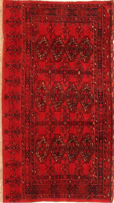 Bokhara Red Hand Knotted 32 X 57  Area Rug 100-30102 Image 0