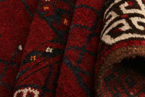 Kunduz Red Hand Knotted 39 X 70  Area Rug 100-30105 Image 2