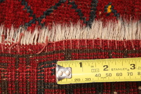 Kunduz Red Hand Knotted 39 X 70  Area Rug 100-30105 Image 4